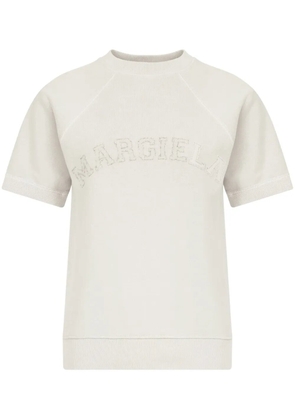 Maison Margiela logo-print cotton sweatshirt - Neutrals