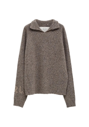 ERL knitted polo neck sweater - Brown