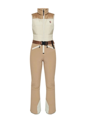 Moncler Grenoble belted panelled ski suit - Neutrals