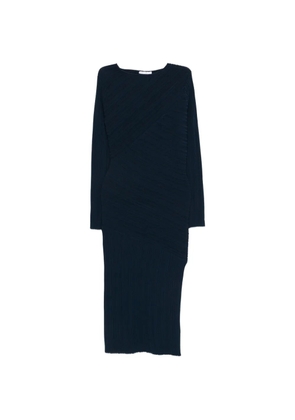 Patrizia Pepe sculptural knit midi dress - Blue
