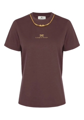 Elisabetta Franchi gold-chain embellished T-shirt - Red
