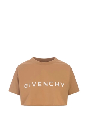 Givenchy cropped graphic T-shirt - Neutrals