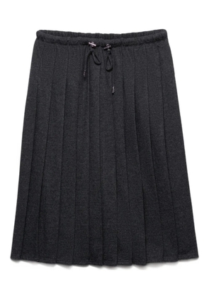 Prada pleated jersey midi skirt - Grey