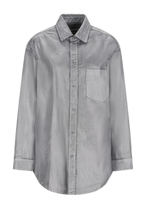 DARKPARK denim-effect collared shirt - Grey