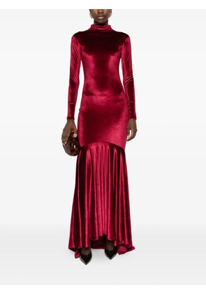 Atu Body Couture velvet long-sleeve maxi dress - Red