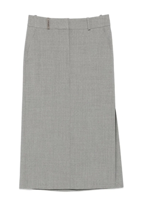 Peserico welt-pockets midi straight skirt - Grey