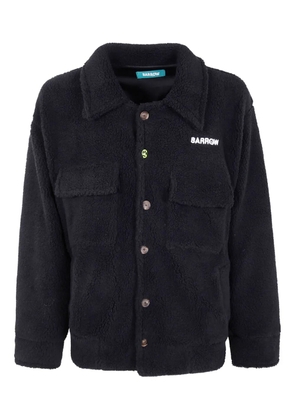 BARROW teddy-print shirt jacket - Black
