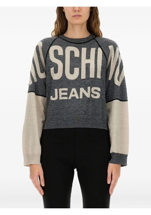 MOSCHINO JEANS logo colour block top - Grey