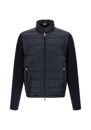 Moncler zip-up ribbed-knit jacket - Blue