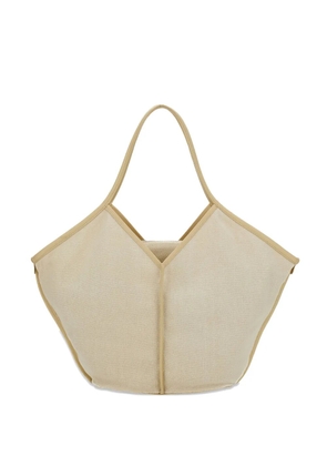 Hereu leather-trim tote bag - Neutrals