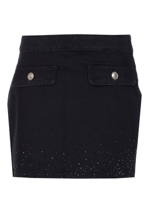 LIU JO embellished-crystal pocket mini skirt - Black