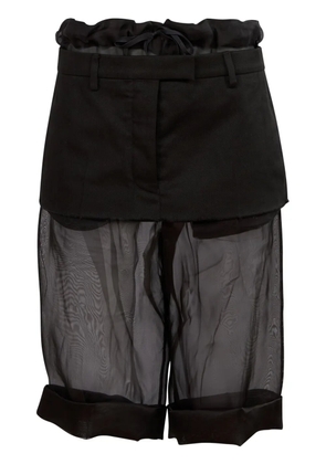 Maison Margiela deconstructed layered midi skirt - Black