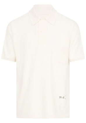 Maison Margiela logo-print polo shirt - White