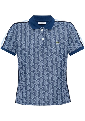 Lacoste jacquard monogram polo shirt - Blue