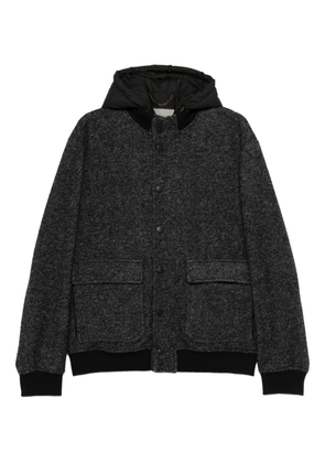 Canali herringbone-pattern hooded jacket - Grey