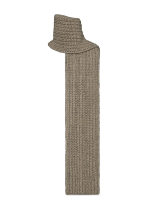 Maison Margiela Shetland ribbed-wool scarf - Brown