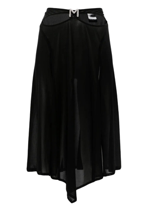 Mugler M cut-out midi skirt - Black