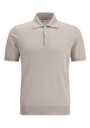 Brunello Cucinelli short-sleeve polo shirt - Neutrals