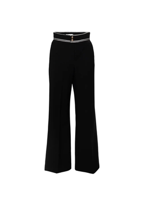 FRAME Prim stripe detail trousers - Black