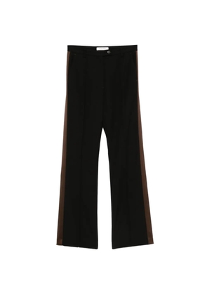 Wales Bonner logo-embroidered stripe trousers - Black