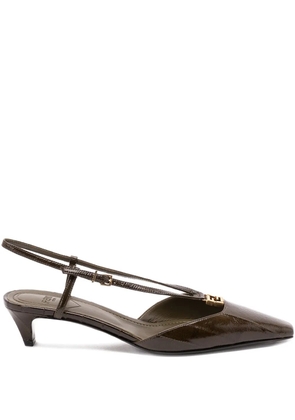 FENDI 40mm FFold heeled pumps - Green