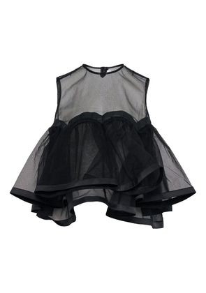 Noir Kei Ninomiya tulle-layered top - Black