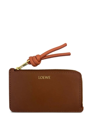 LOEWE logo-print leather cardholder - Brown