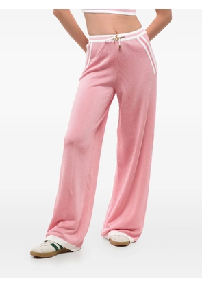 Balmain side-stripe elastic-waistband trousers - Pink