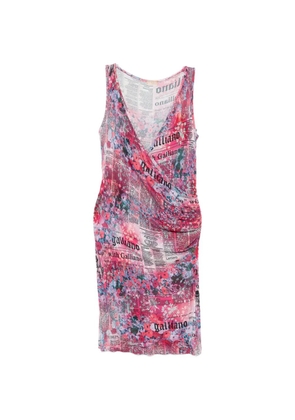 John Galliano Pre-Owned 2000s floral-print mini dress - Pink