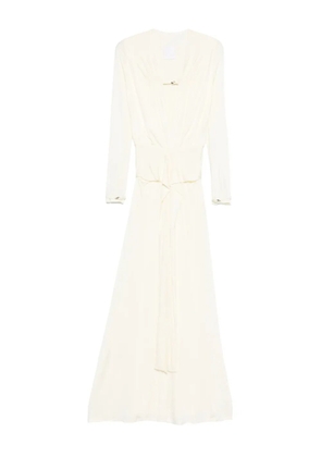 Paris Georgia Filomena long-sleeve wrap dress - White