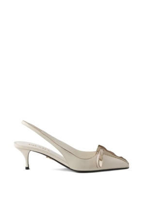 Prada bow slingback pumps - Neutrals