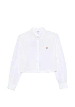 Maison Kitsuné baby-fox cropped shirt - White