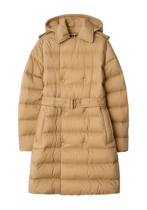 Burberry double-breasted belted puffer coat - Neutrals