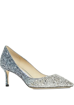 Jimmy Choo 60mm Romy glitter pumps - Silver