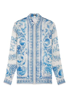Versace Underwater Barocco crêpe shirt - Neutrals