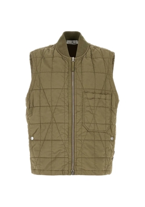 Stone Island quilted zip-up gilet - Green