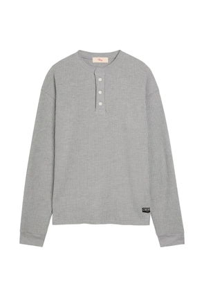 Cherry LA waffle button T-shirt - Grey