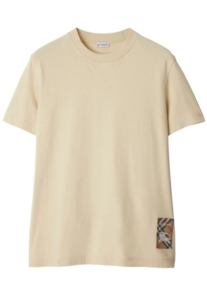 Burberry Check Label cotton t-shirt - Neutrals