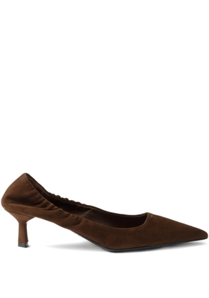 Prada pointed-toe suede pumps - Brown