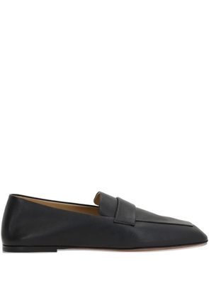 The Row leather penny loafers - Black