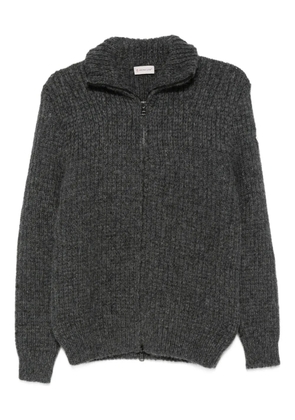 Moncler ribbed zip-up cardigan - Grey