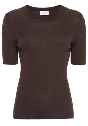P.A.R.O.S.H. short-sleeve ribbed-knit top - Brown
