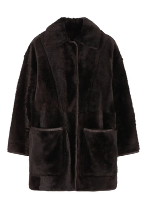 Max Mara reversible leather coat - Brown