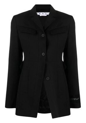 Off-White Toybox Dry Wo single-breasted wool blazer - Black