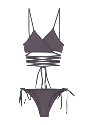 The Attico lace-up bikini - Grey