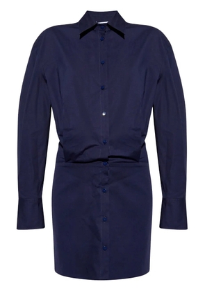 The Attico button-up mini dress - Blue