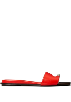 Tory Burch Pierced open-toe slide sandals - Red