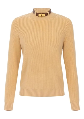 Elisabetta Franchi jewel-strap sweater - Neutrals