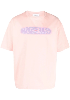 AMBUSH logo-print cotton T-shirt - Pink