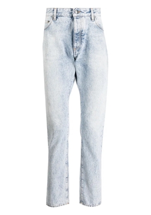 Palm Angels curved-logo print jeans - Blue